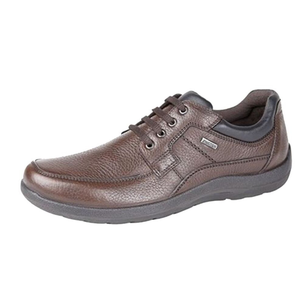 IMAC Mens Waterproof Extra Wide Lace Up Casual Shoes / Brown